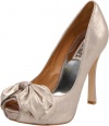 Badgley Mischka Women's Wilda Peep-Toe Pump, Rose Gold, 7.5 M US