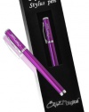 Ionic Capacitive 2-in-1 Stylus Ballpoint Pen For Apple iPad 2, iPad 3, iPad 4, iPad 2nd, iPad 3rd, iPad 4th Generation, iPad, Xoom, Kindle Fire, Blackberry Playbook, Galaxy Tab, Nook Tablett, Touch Screen (Purple)