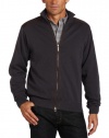 Van Heusen Men's Mixed Media Full Zip Sweater