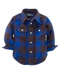 Rendered in warm brushed cotton twill, the classic checked workshirt is ruggedly handsome.