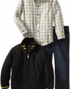 Kenneth Cole Boys 2-7 Toddler Jacket with Shirt and Jean, Black, 2T