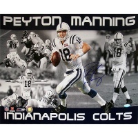 Peyton Manning Autographed Indianapolis Colts 16x20 Horizontal Collage Photograph - College Photos