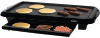 Oster CKSTGRFM-1018 10 by 18-1/2-Inch Griddle with Warming Tray, Black