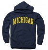 Michigan Wolverines Navy Arch Hooded Sweatshirt