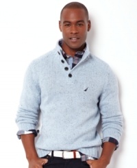 Style yourself in this handsome sweater by Nautica.