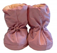 7 A.M. Enfant 500 Soft-Soled Booties, Water Repellent Insulated and Quilted, Rose, Small