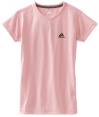 adidas Girls 7-16 Clima Tech Tee, Diva, X-Large