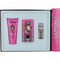 Christian Audigier Ed Hardy Born Wild Set (Eau De Parfum Spray and Shimmer Body Lotion and Eau De Parfum Spray Mini)