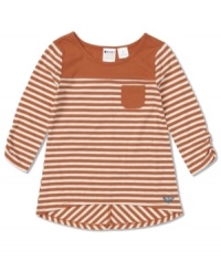 Allover stripes on this tee from Roxy make it a sweet style, perfect for a sunny day.