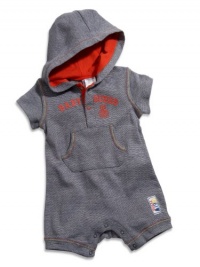 GUESS Kids Boys Baby Boy Hooded Romper (0-9M), INDIGO (3/6M)