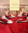 Lenox 9 Piece Table Linen Dining Set Venetian Damask Burgundy