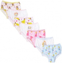 Handcraft Girls 2-6x Toddler Disney Princess 7 Pack Panty, Multi, 2T/3T