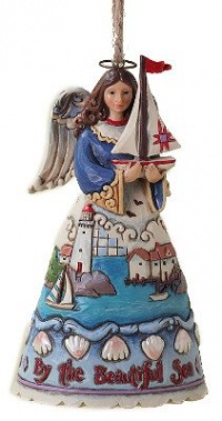 Enesco Jim Shore Heartwood Creek Coastal Angel Ornament, 4-1/2-Inch