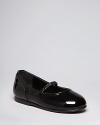 A beautiful ballet flat crafted in exquisite patent leather, with check lining.