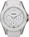 Fossil Women's CE1002 White Ceramic Bracelet White Analog Dial Multifunction Watch