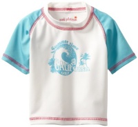 Pink Platinum Baby-Girls Infant Summer Time Rash Guard, Turquoise, 12 Months