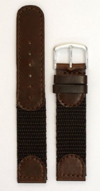 Men's Swiss Army Style Watchband - Color Brown Size: 20mm Watch Band