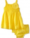 Sweet Heart Rose Baby-Girls Infant Crochet Sundress, Yellow, 24