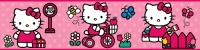 ROOMMATES RMK1737BCS Hello Kitty The World of Hello Kitty Peel and Stick Border