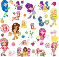 RoomMates RMK1376SCS Strawberry Shortcake Peel & Stick Wall Decals