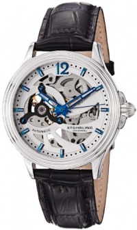 Stuhrling Original Men's 170.33152 Classic Delphi Helix Automatic Skeleton Silver Tone Watch