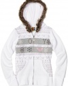 Roxy Kids Girls 7-16 Hot Coco Hoody Sweater, White, Large