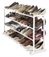 Whitmor 6780-3139-WHT White Resin 20 Pair Shoe Rack