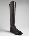 Simply stately, these Enzo Angiolini tall boots are the perfect pair for everyday. Leather fronts are finished with stretch backs that create an ideal fit that moves with you.