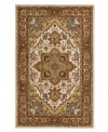 An elegant pattern, this Nourison rug features a design that melds classic Persian motifs with chic, natural color. With its opulent 100% natural wool construction, this yarn-dyed and meticulously hand-tufted rug offers a beautiful accent to traditional home décor. (Clearance)