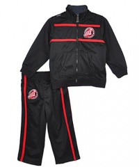 Akademiks Toddler Boys Scrolly Black & Red 2Pc Track Suit Set