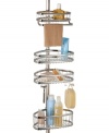 Keep all your bath and shower essentials organized and at the ready. Featuring four positionable baskets and a tension rod with a satin finish, this shower caddy brings style and convenience to your bath, instantly! Choose from two finishes.