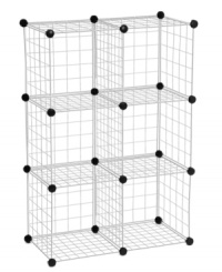 Stack up & store in. This 6-pack of mesh storage cubes snap together to create the perfect organization system in your space.