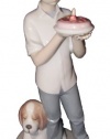 Nao by Lladro Collectible Porcelain Figurine: A BIRTHDAY WISH - 9 3/4 tall - Birthday Boy and his toy puppy dog.....