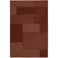 Calvin Klein Bowery GRID Rectangle Rug, Paprika, 7.9-Feet by 10.10-Feet