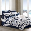 Echo African Sun Comforter Set - Egret/Dress Blues - Queen