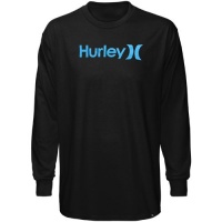 Hurley One And Only T-Shirt - Long-Sleeve - Boys' Black/Royal, L