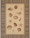 Shaw Living Shell Point Area Rug, 5-Feet 3-Inch by 7-Feet 7-Inch, Beige