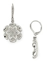 Nadri's drop earrings glitter with pretty pave flowers. These dainty danglers add the finishing touch to dressy looks.