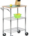 Honey-Can-Do Kitchen Cart with Wheels and Cutting Board