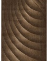 Nourison Zanibar Solid Wave Brown 2.0-Feet by 5.9-Feet Polyacrylic Area Rug