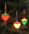 Set of 7 Multi-Color Retro Christmas Bubble Lights - Green Wire