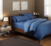 Pinzon Signature 190-Gram Velvet Flannel Full/Queen Duvet Set, Smokey Blue