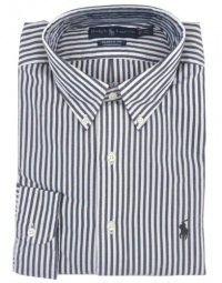 Polo Ralph Lauren Big & Tall Grey Striped Woven Shirt