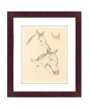 Expand on the classic equestrian theme of Lauren Ralph Lauren with the Horse's Heads art print. Sketched from the tip of the ears to as far as its snout, this handsome pony takes the lead in refined country settings.