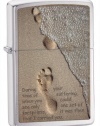 Zippo Brushed Chrome Lighter (Silver, 5 1/2x3 1/2-cm)