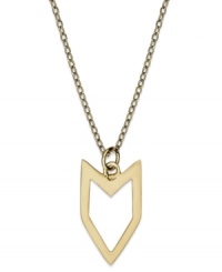 Add a hint of Southwestern appeal. Studio Silver's Chevron pendant features an edgy cut-out arrowhead. Set in 18k gold over sterling silver. Approximate length: 18 inches. Approximate drop: 3/4 inch.