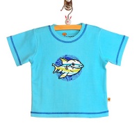 Tangerine Tree Little Boys Size 7 Aqua Blue Shark Tee Shirt