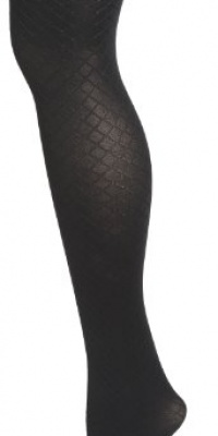 Hue Womens Textured Diamond Tight, Black, 4