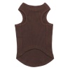 Casual Canine Cotton Basic Ribbed Dog Tank Top, Medium, 16-Inch, Chocolate