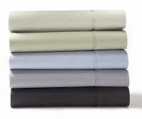 Calvin Klein Home Solid Percale Double Row Cord Standard Pillowcase, Calm, Pair